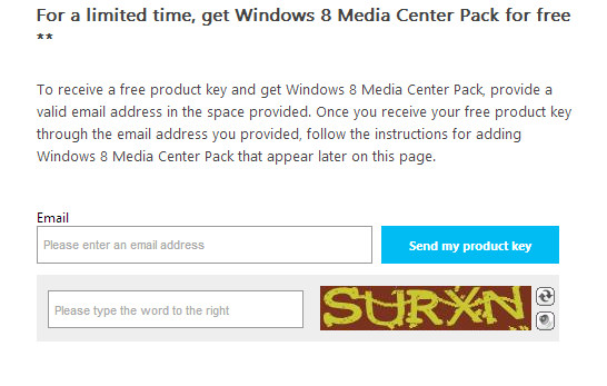 Windows 8 Pro With Media Center Activation Key Free